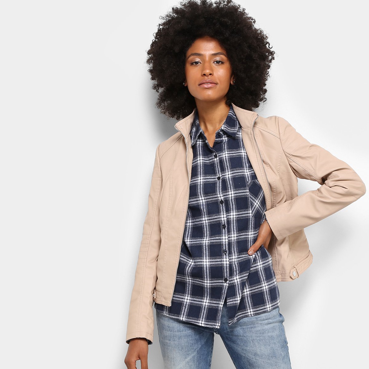 Jaqueta Facinelli Gola Alta Feminina