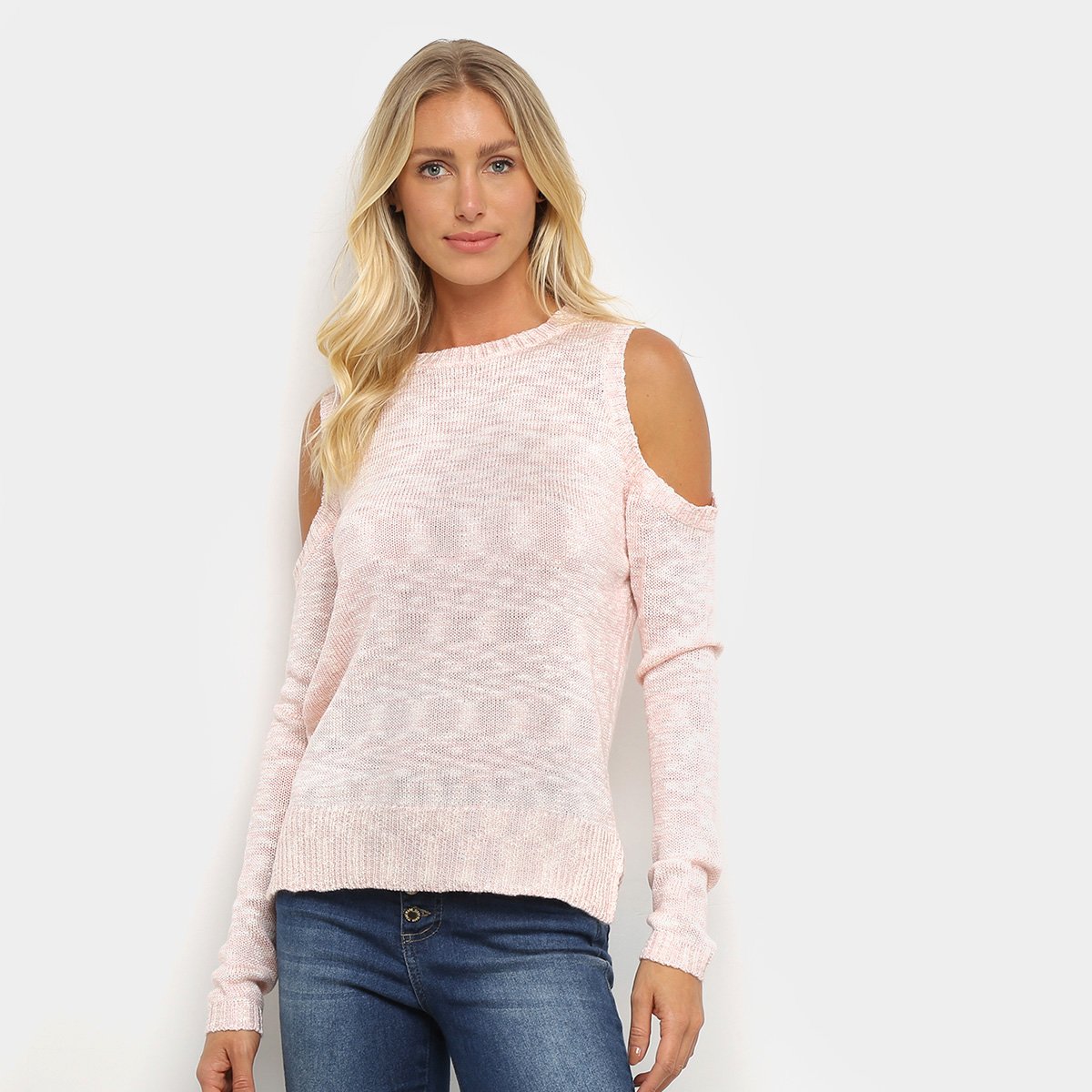 Suéter Tricot Facinelli Recorte Ombro Feminino