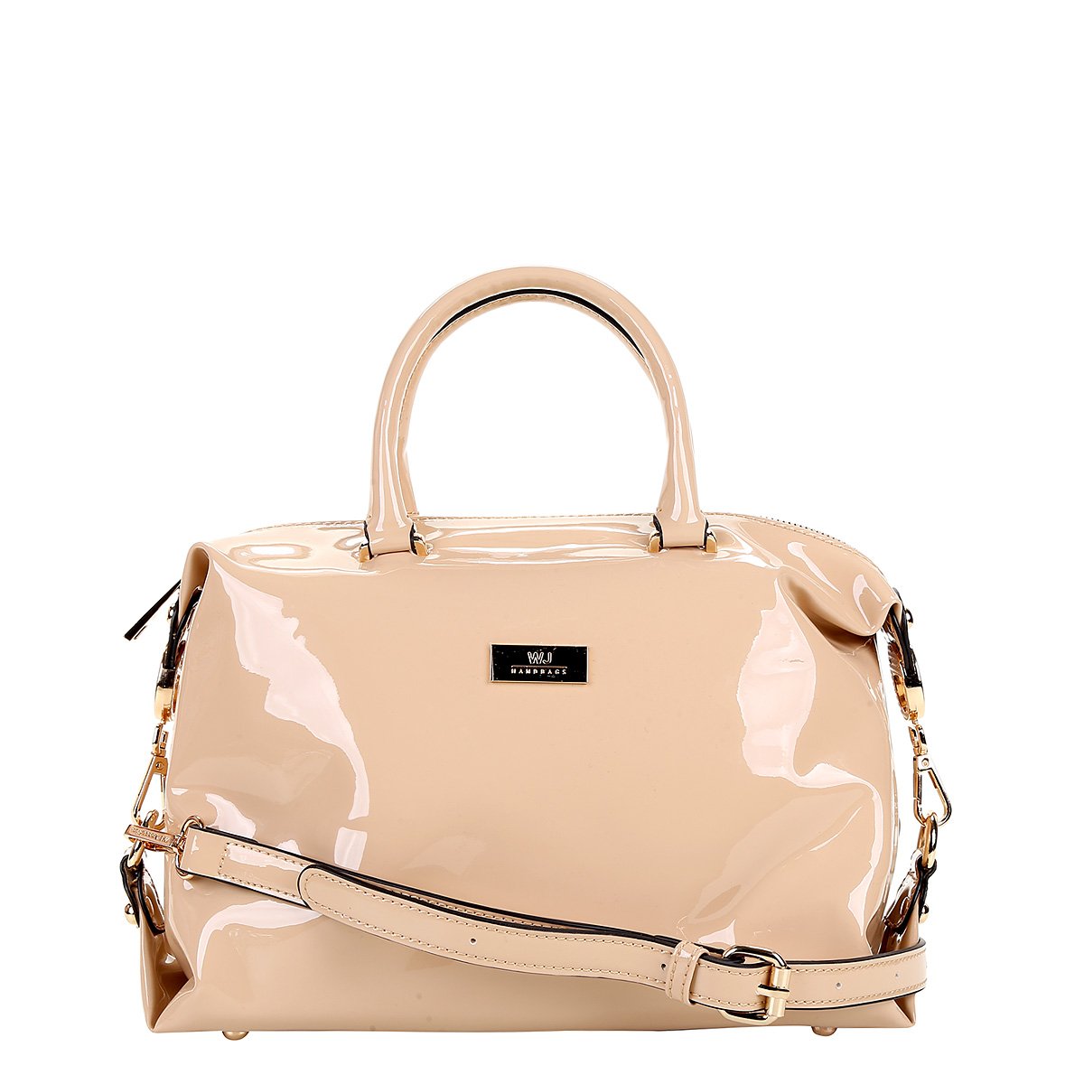 Bolsa WJ Baú Verniz Metais Feminina