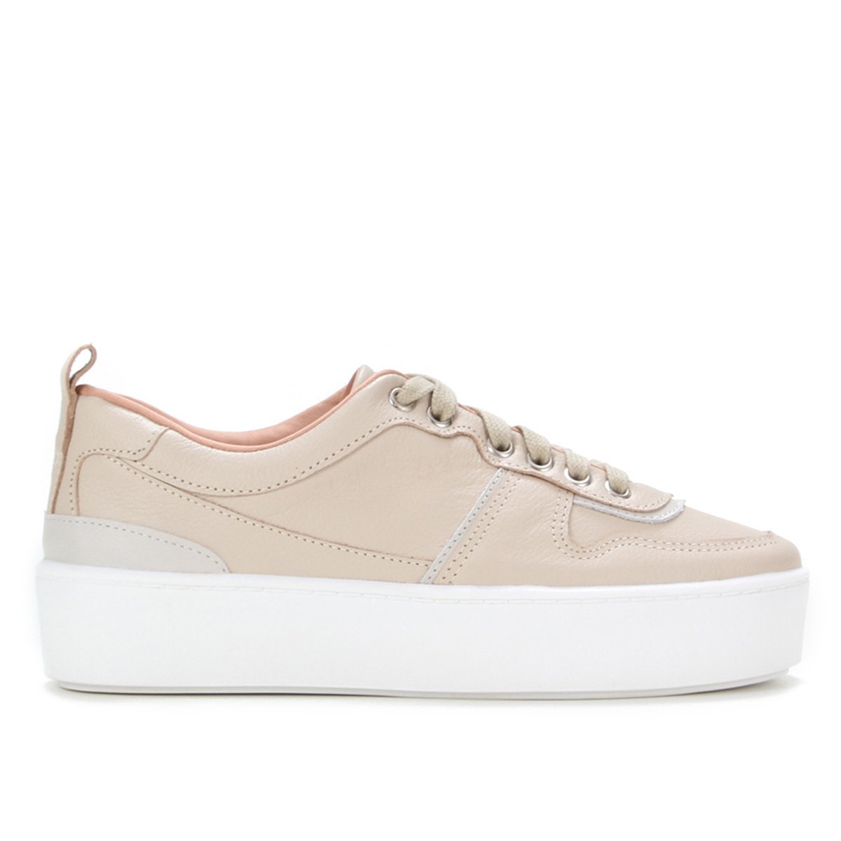 Tênis Couro Shoestock Bicolor Feminino