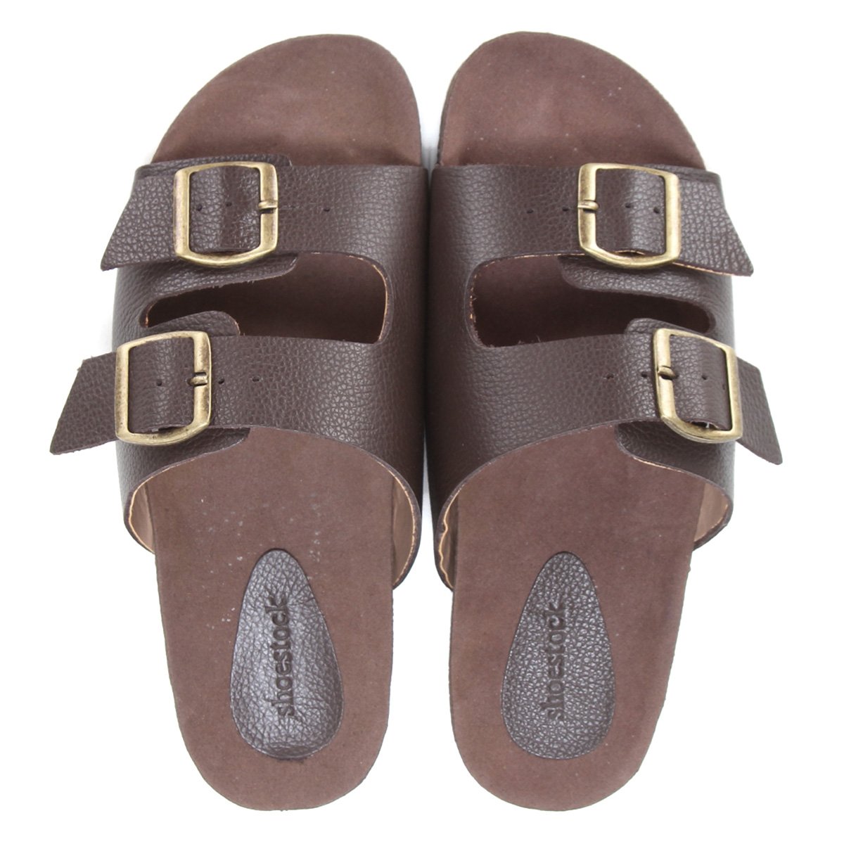 Chinelo Couro Shoestock Slide Fivela Masculino
