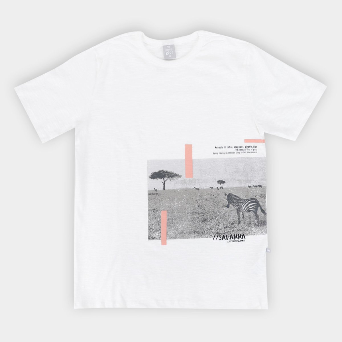 Camiseta Infantil Hering Kids Savana Masculina