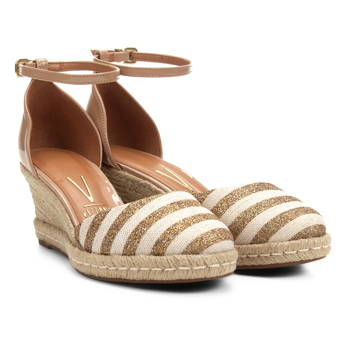 Sandália Anabela Feminina Vizzano 6353106 Listrada em Promoção | Ofertas na  Americanas