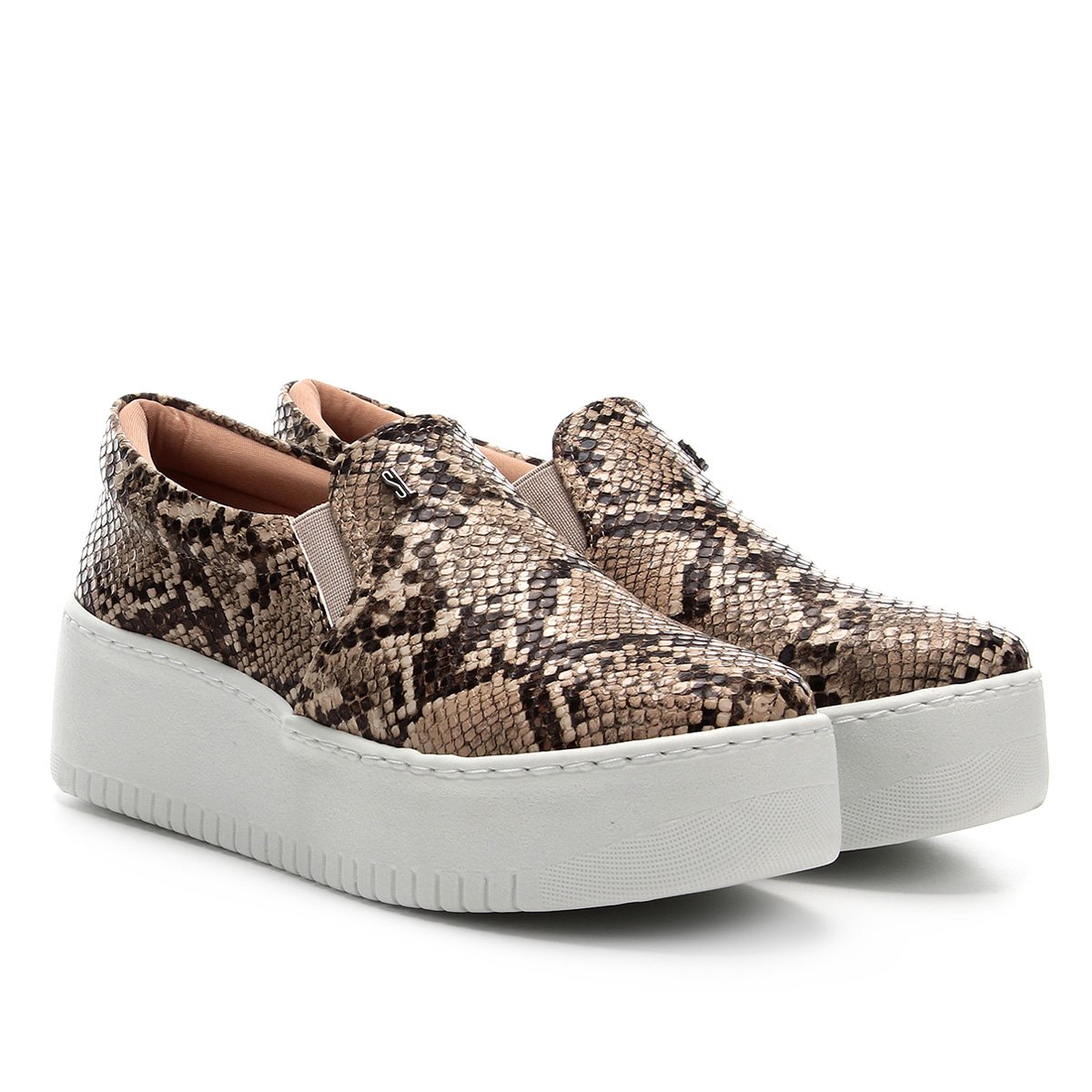 Slip On Santa Lolla Animal Print Flatform Feminino
