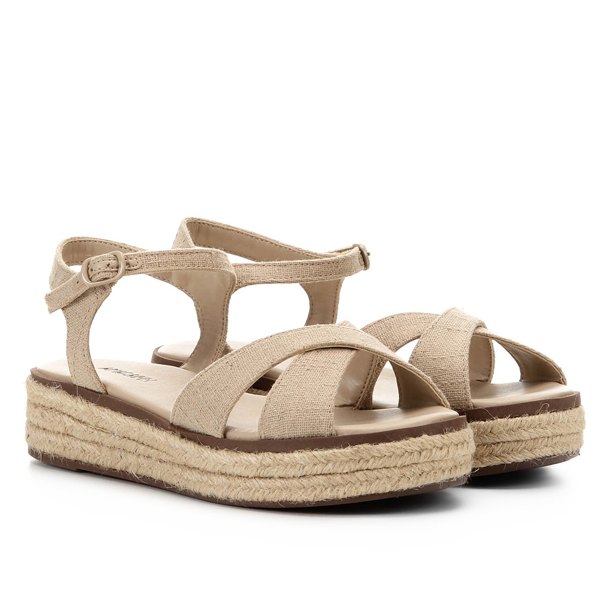 Sandália Flatform Corda Azul Marinho | Anacapri