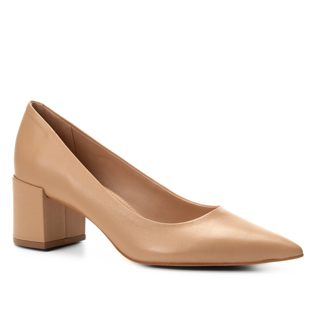 Scarpin Couro Shoestock Salto Médio Basic