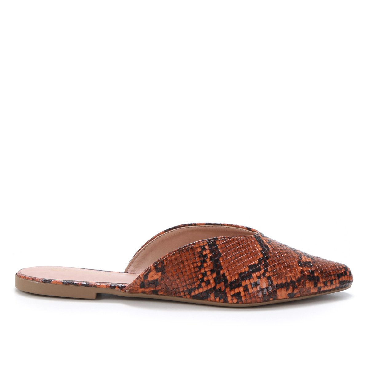 Mule Somoda Animal Print Bico Fino Feminino