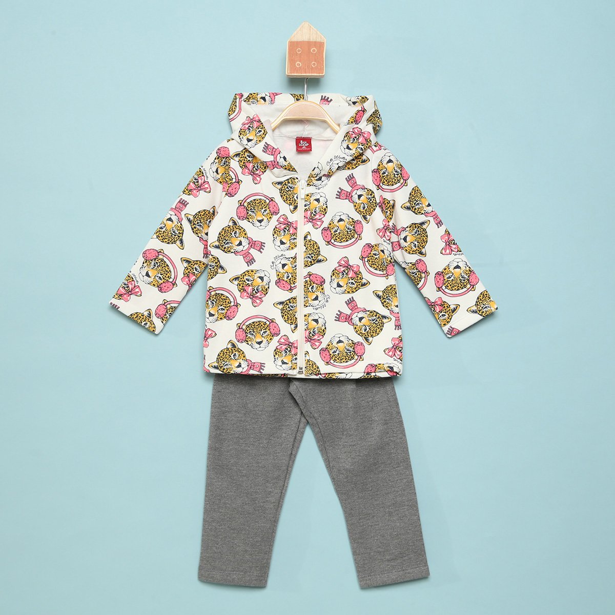 Conjunto Moletom Infantil Bee Loop Estampado Com Capuz