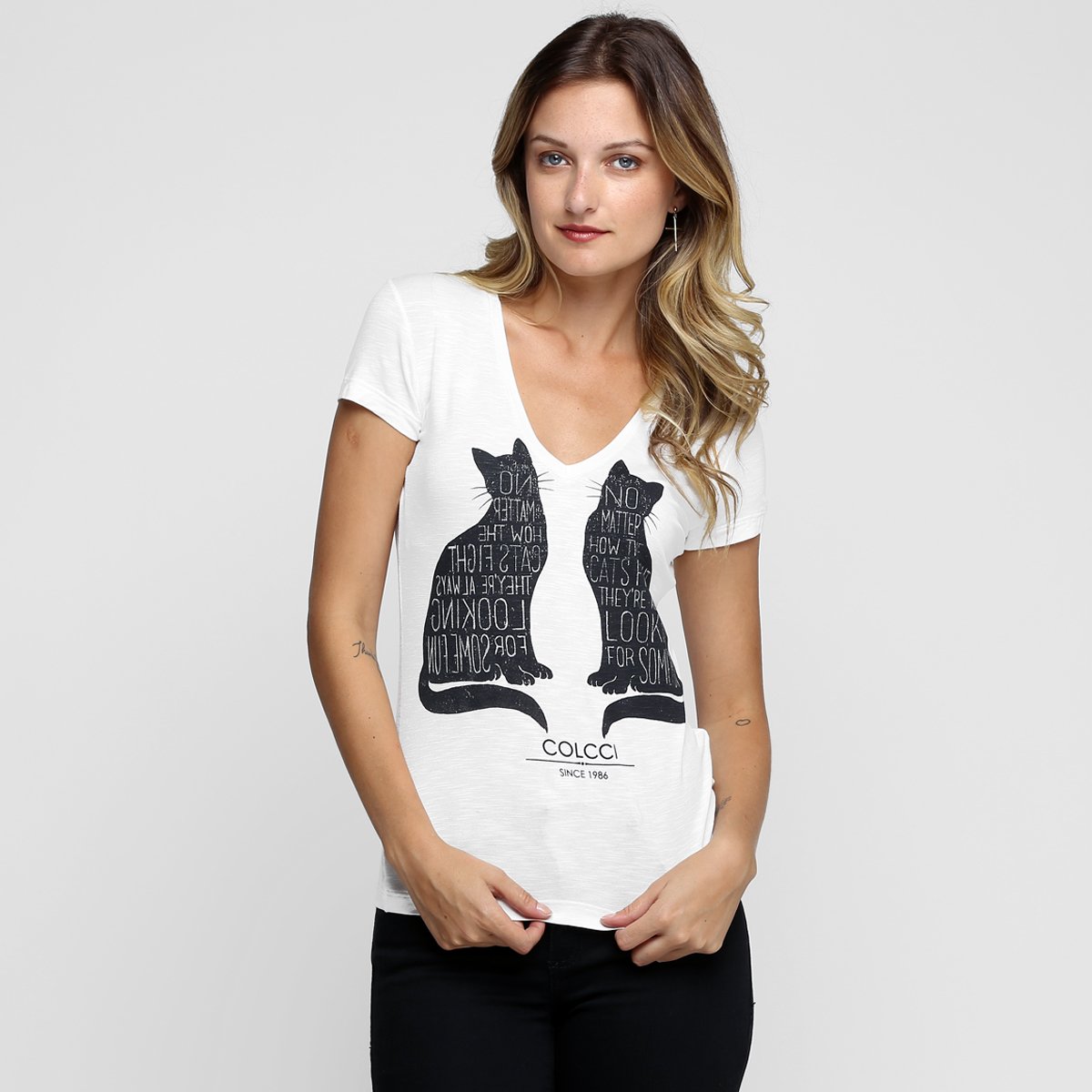 Blusa Colcci Gato Espelhado