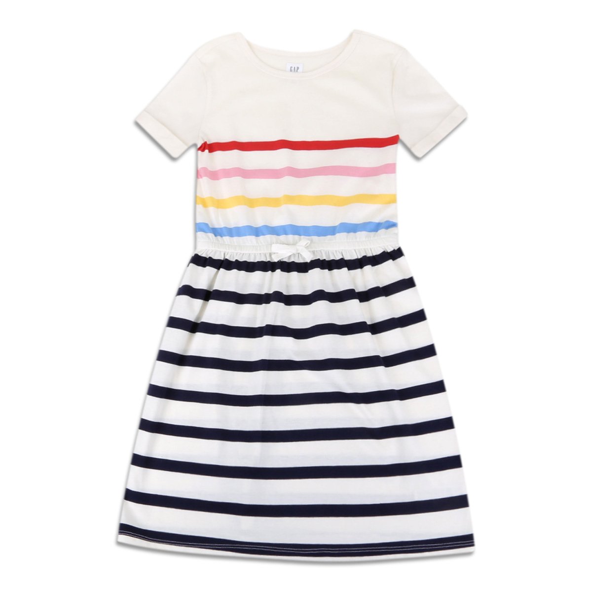 Vestido Infantil GAP Listras Manga Curta