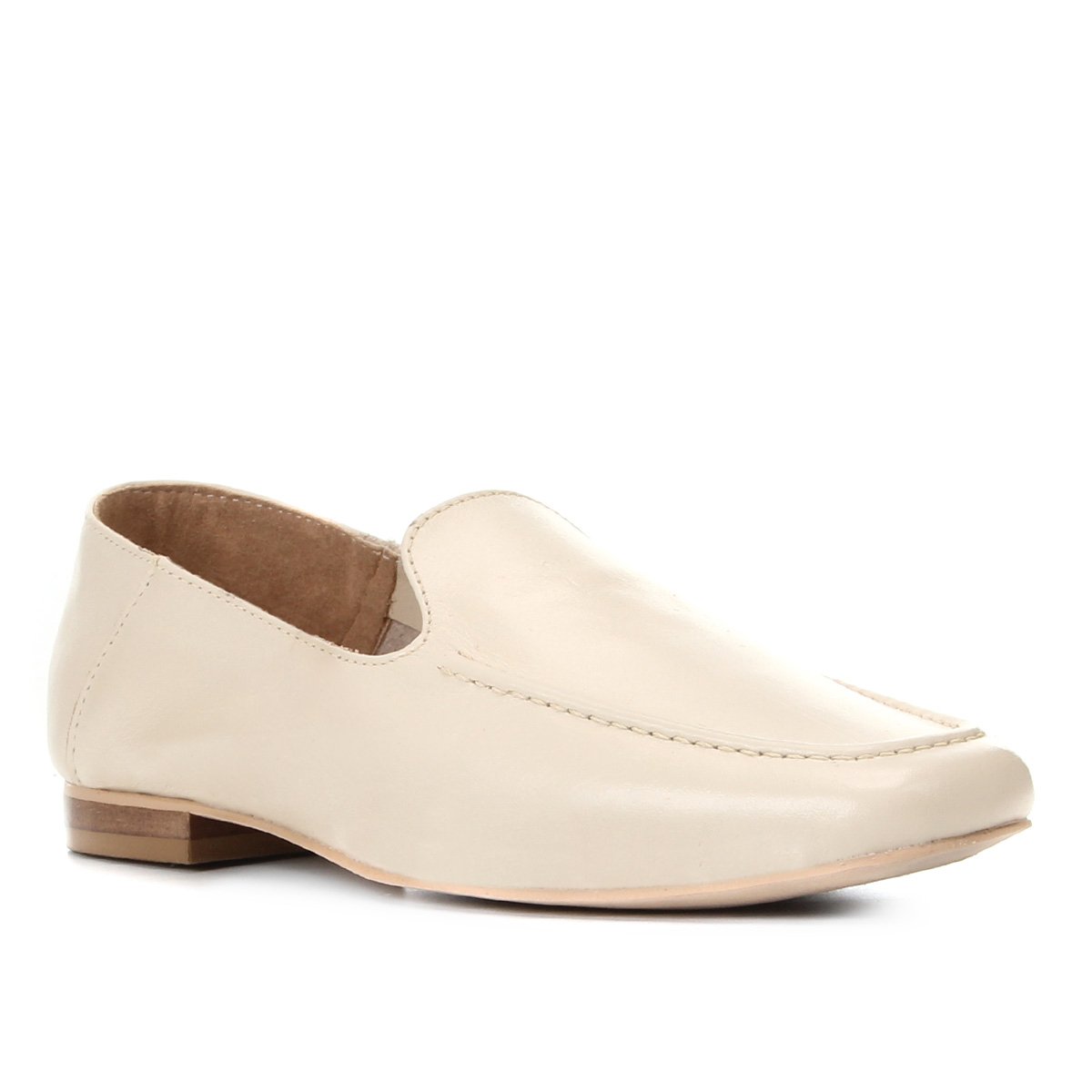 Mocassim Couro Shoestock Loafer Feminino