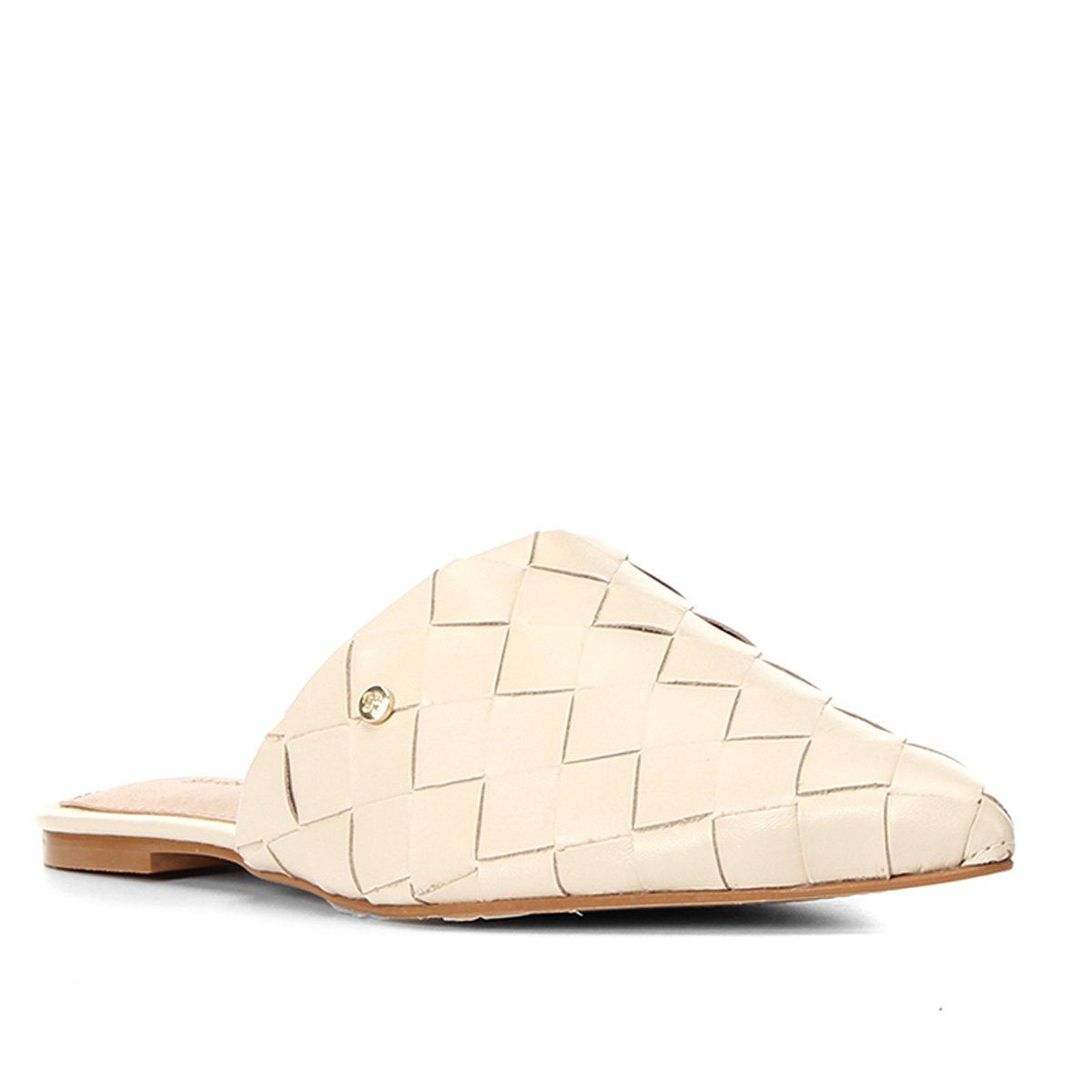 Mule Couro Shoestock Bico Fino Tressê