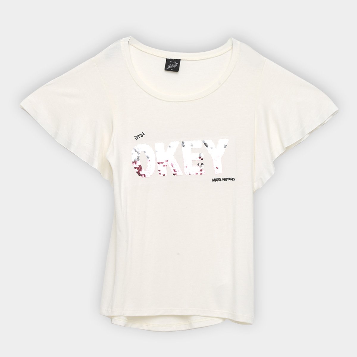 Blusa Infantil Elian Gênova Paetê Dupla Face Feminina