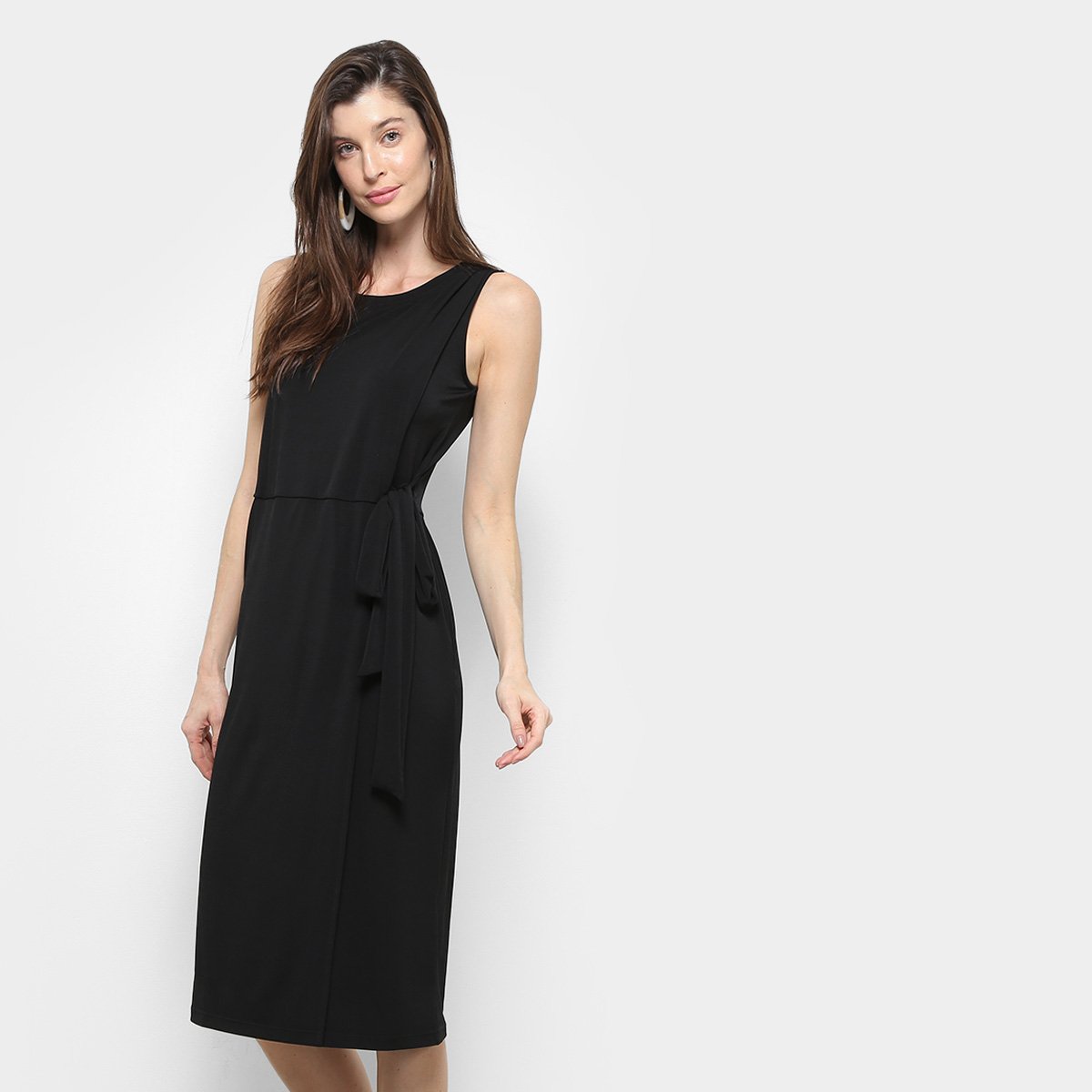 Vestido Mob Regata Laço Cintura