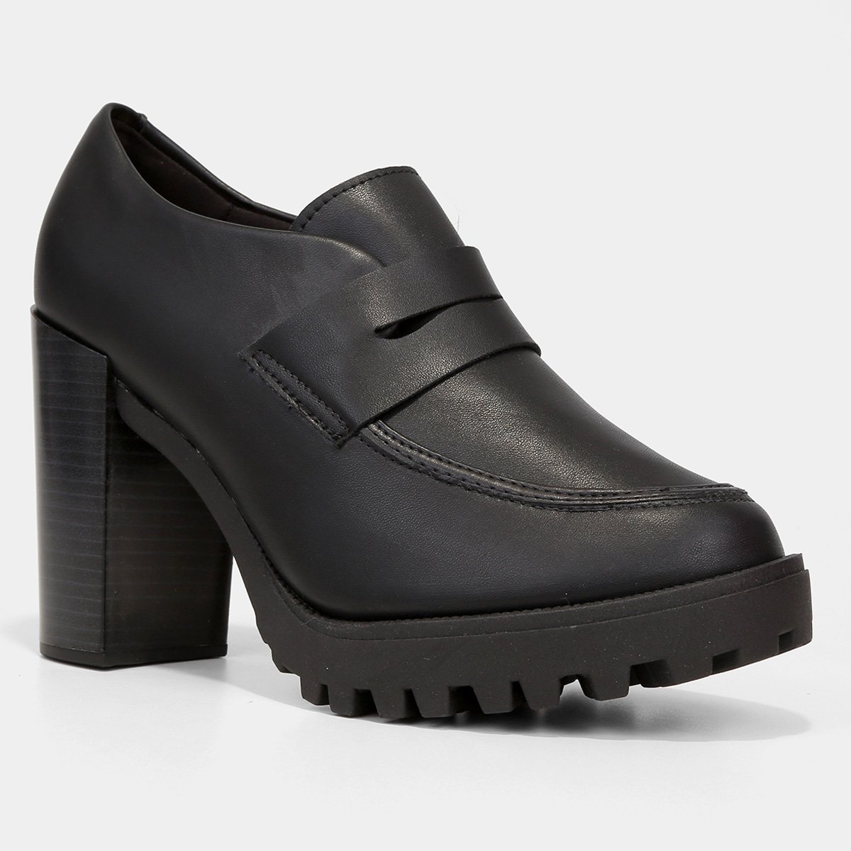 Mocassim Moleca Tratorado Salto Alto Feminino