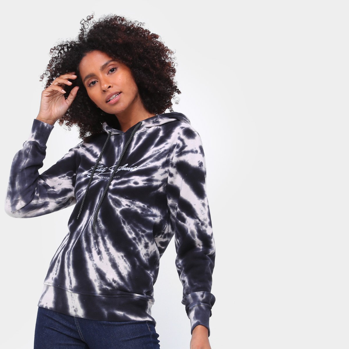 Moletom Rusty Tie Dye Grateful Canguru Feminino