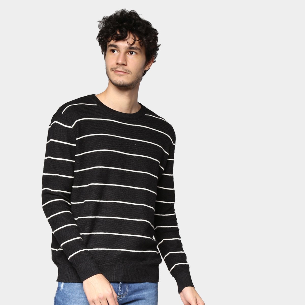 Blusa Tricô Eagle Rock Listrada Masculina