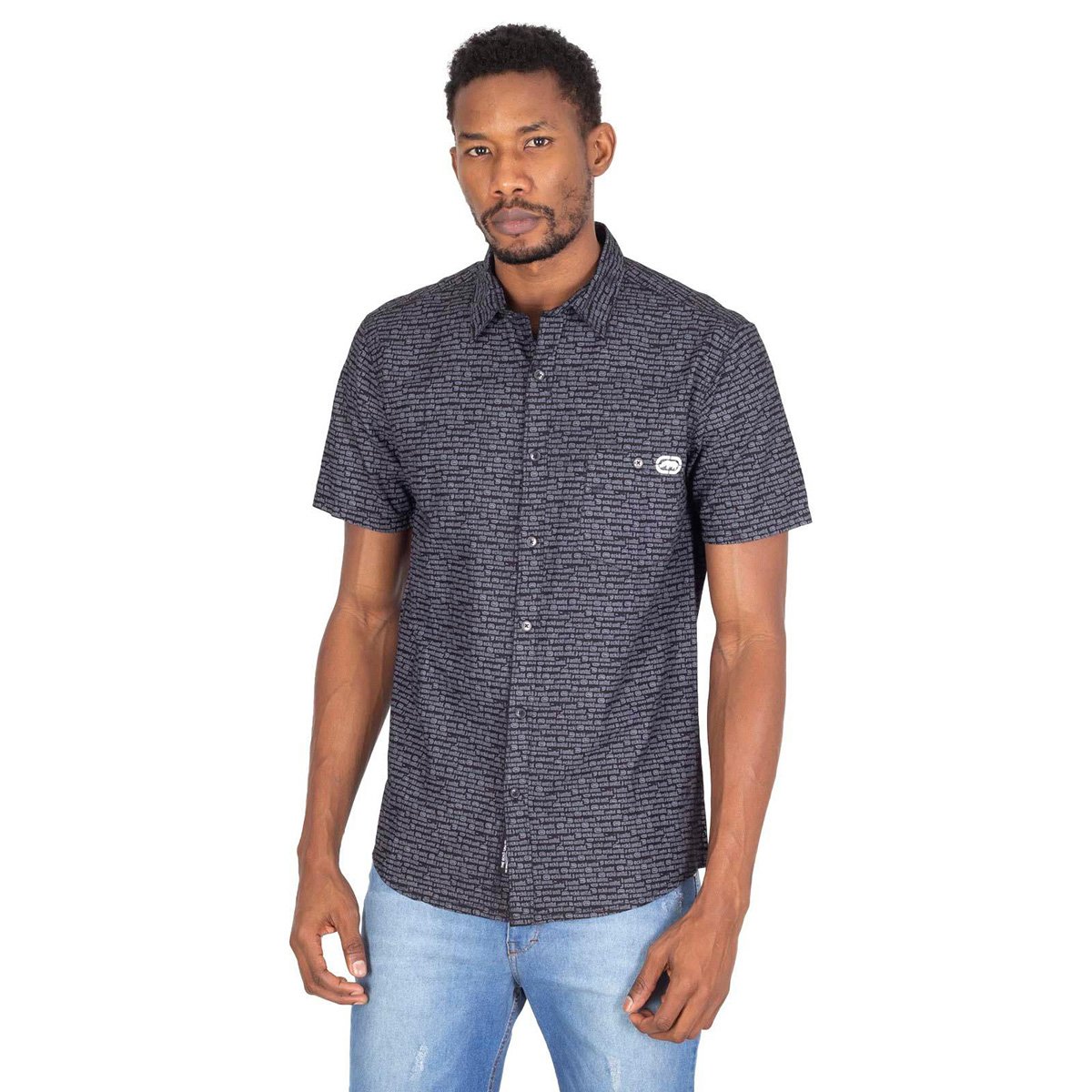 Camisa Ecko Full Print Mini Logo Masculina