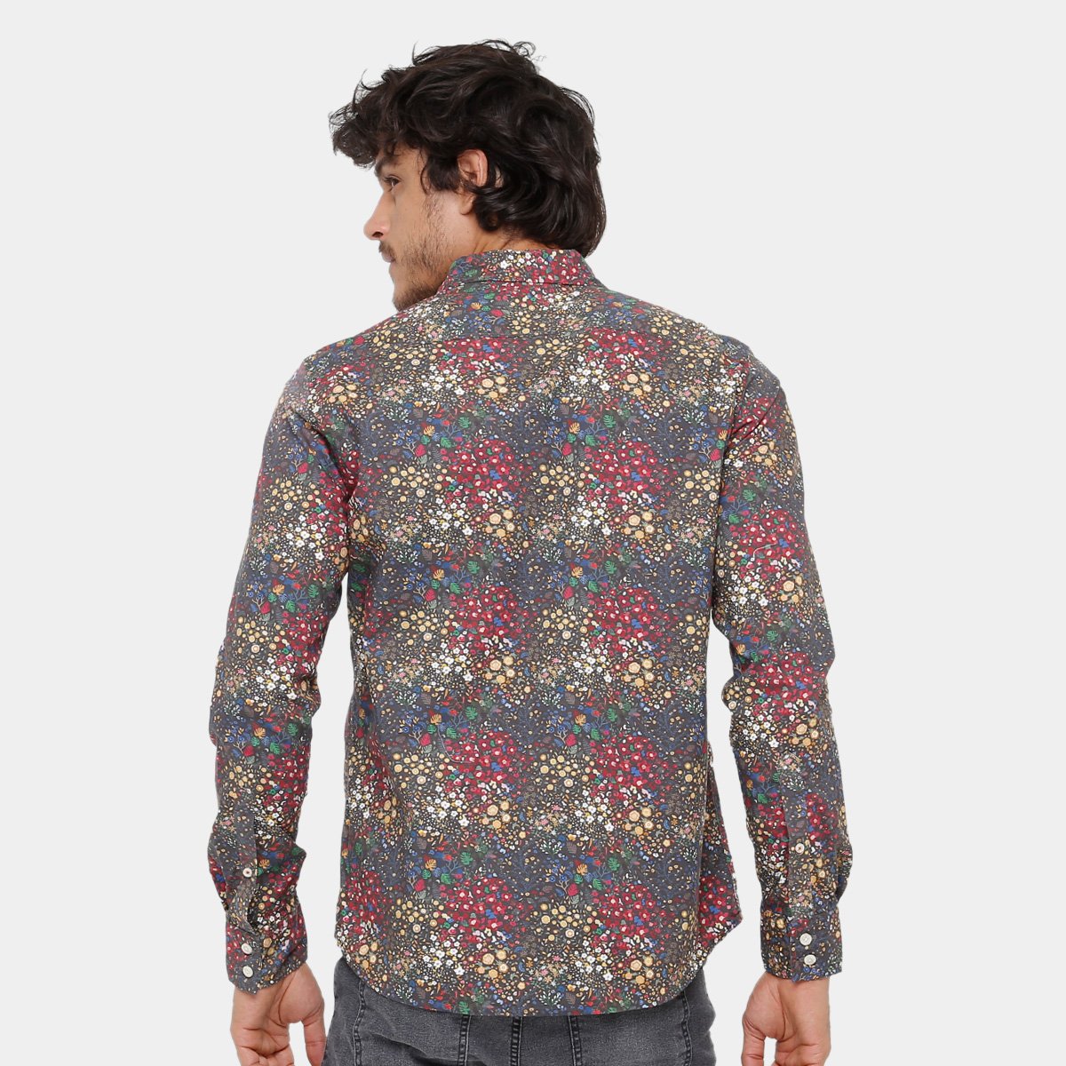 camisa manga longa colorida