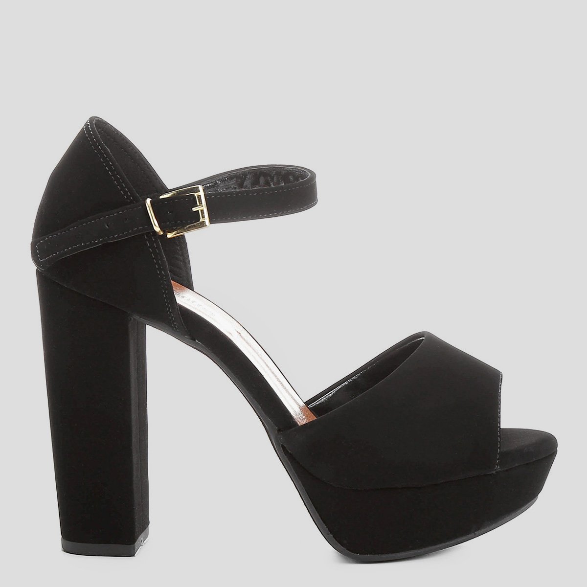 sandália griffe meia pata nobuck feminina