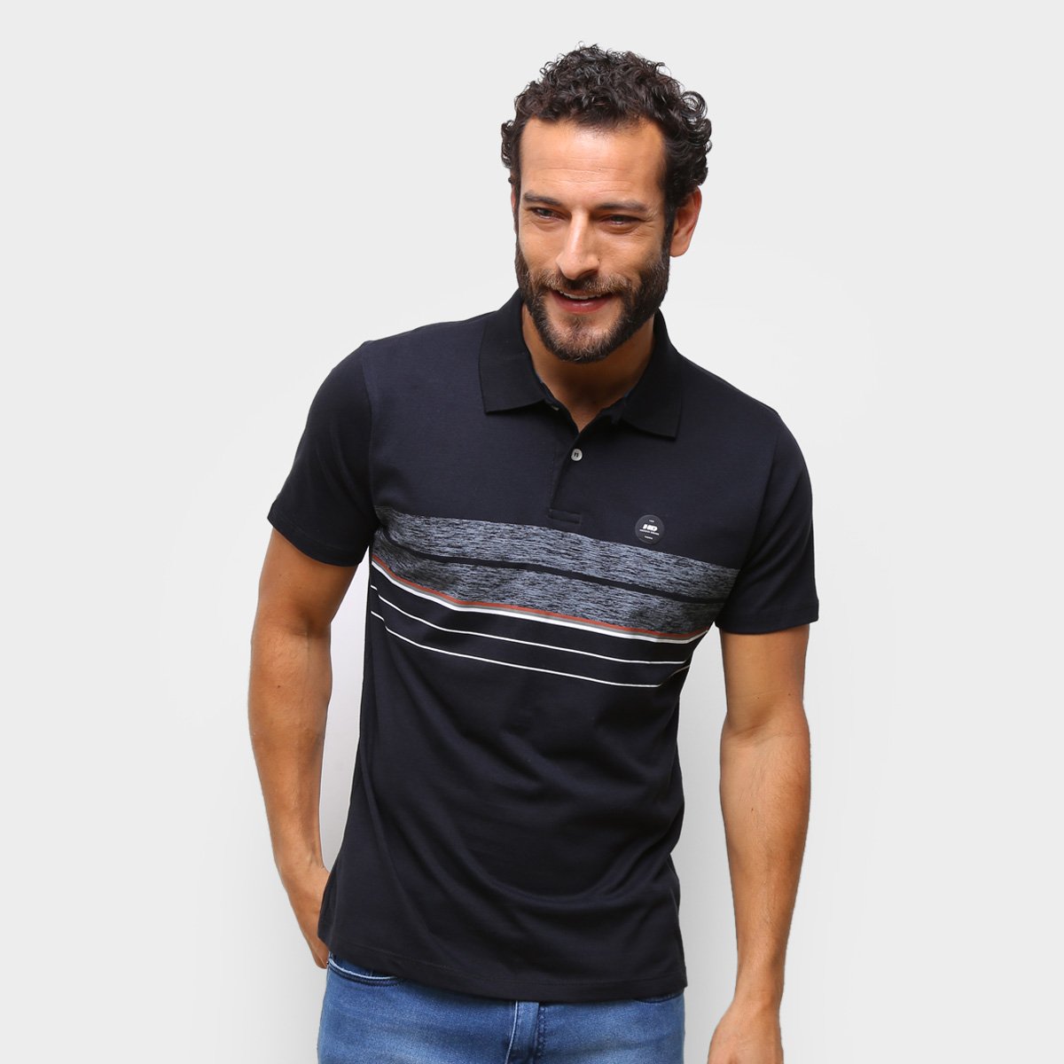 Camisa Polo HD Listrada Masculina