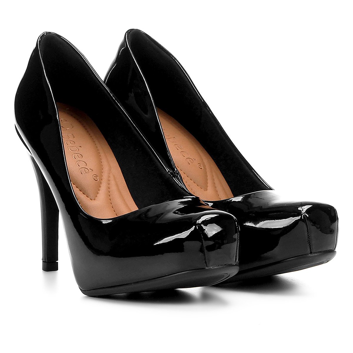 Peep Toe Ala Meia Pata Verniz