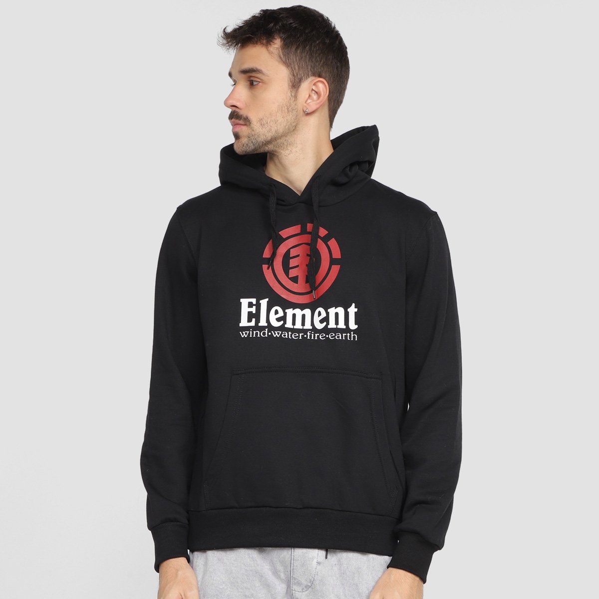 Moletom Element Fech Vertical Canguru Masculino