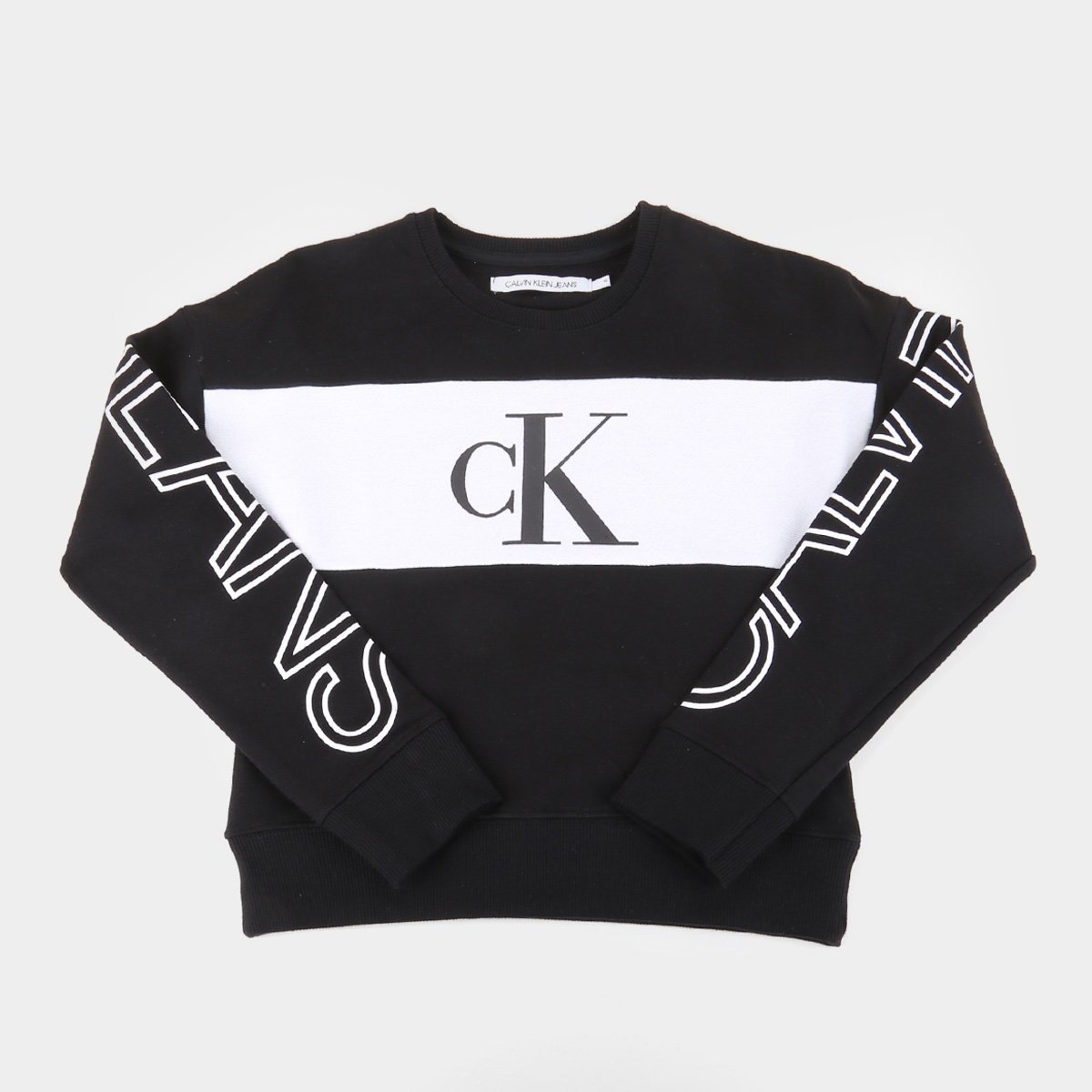Moletom Juvenil Calvin Klein Básico Logo Masculino