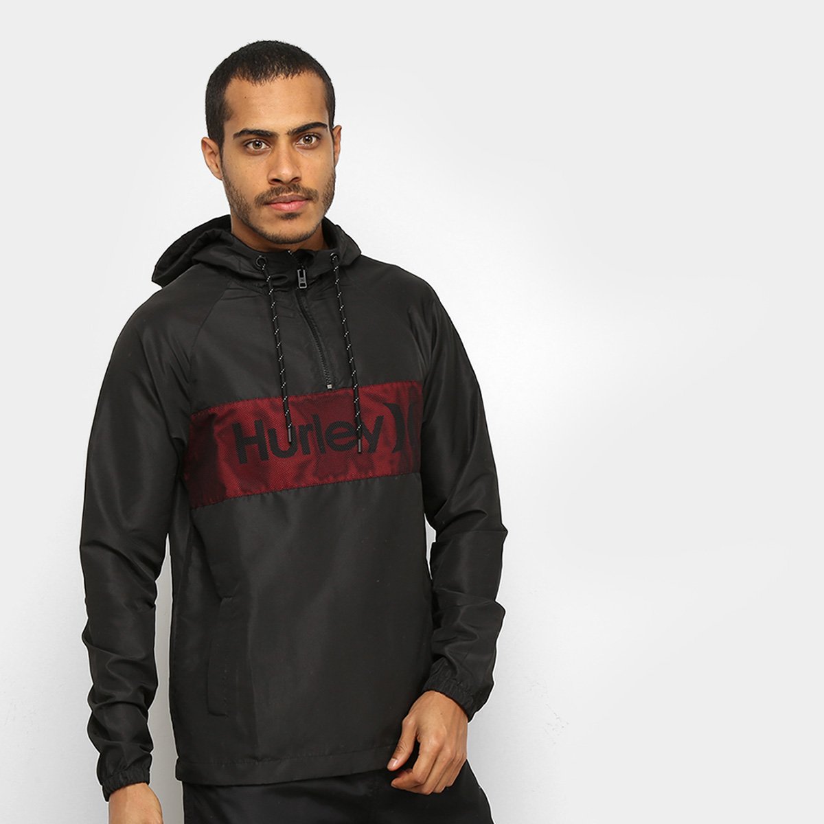 Jaqueta Corta Vento Hurley Grid Masculina