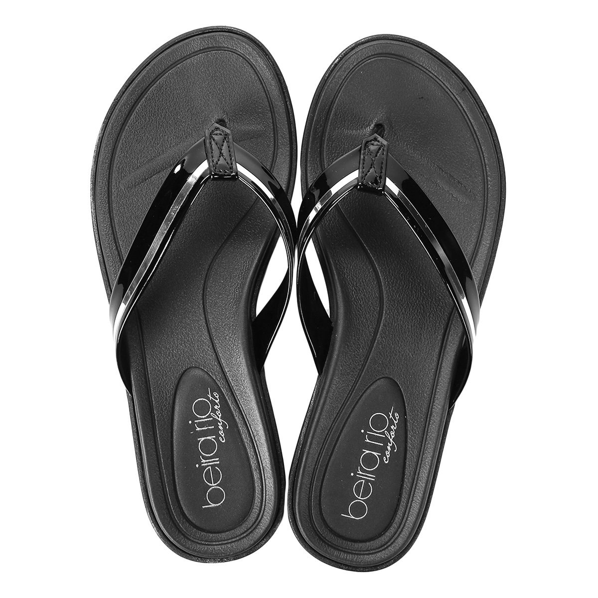 Chinelo Beira Rio Detalhe Metalizado Feminino