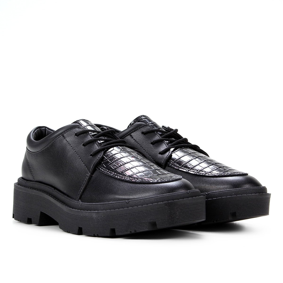 Oxford Beira Rio Tratorado Croco Feminino
