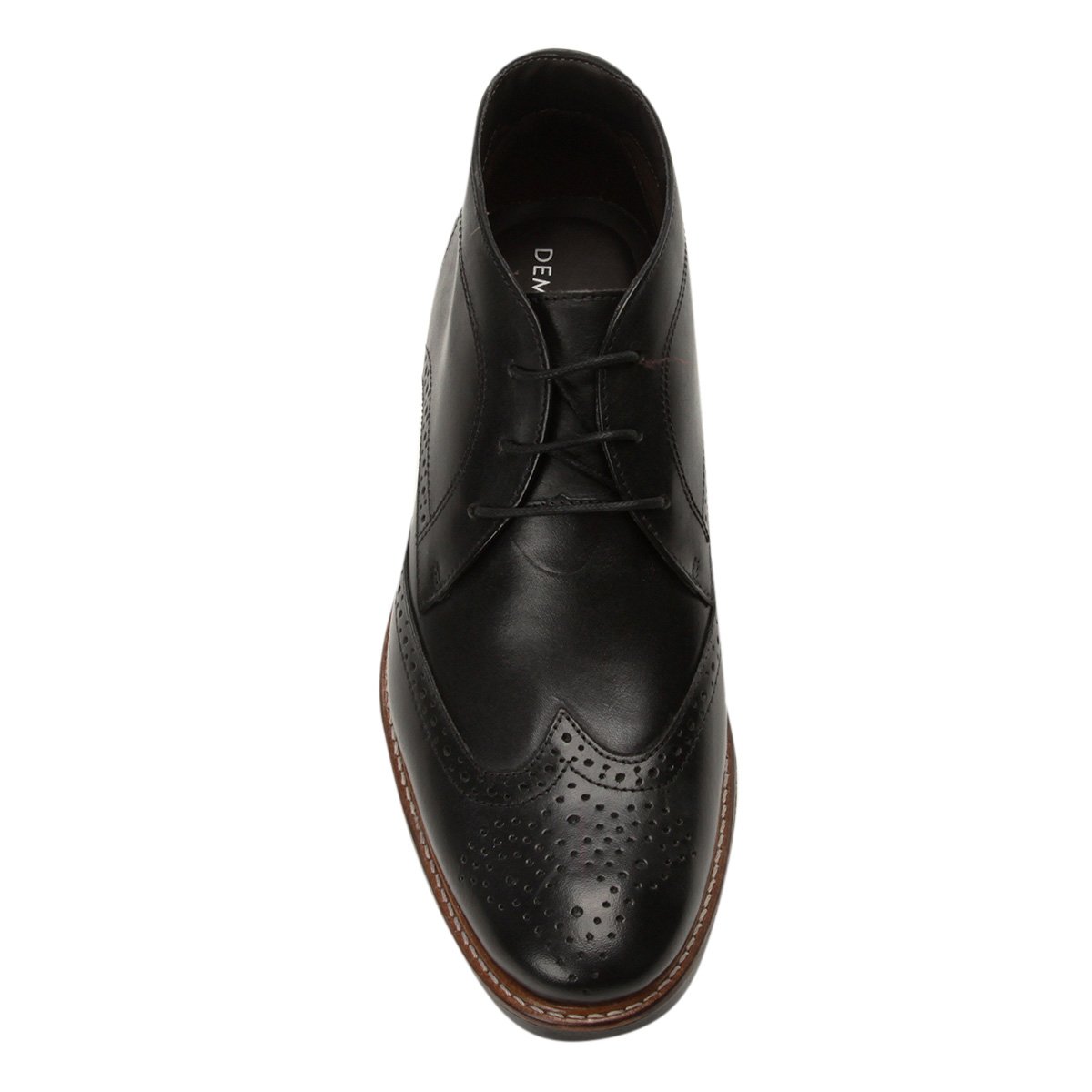 Bota Couro Cano Curto Democrata Brogues River Vira Masculina