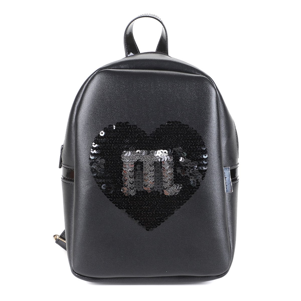 Mochila Infantil Molekinha Coração Paetês Menina