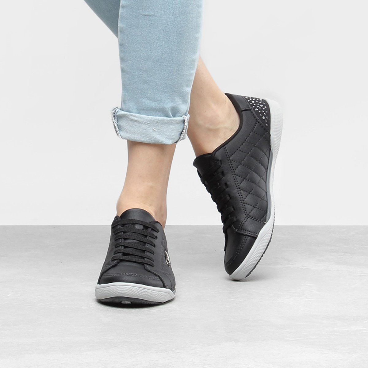 slip on kolosh recortes strass feminino