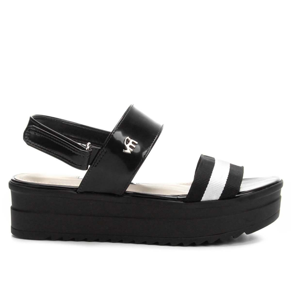 Sandália Plataforma Via Marte Flatform Gorgurão Feminina