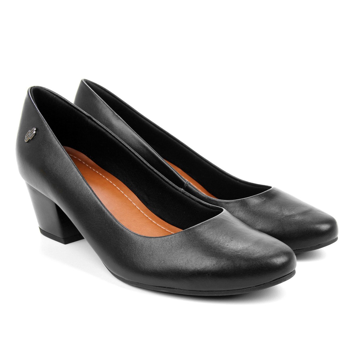 Scarpin Couro Usaflex Básiclo Salto Médio Feminino