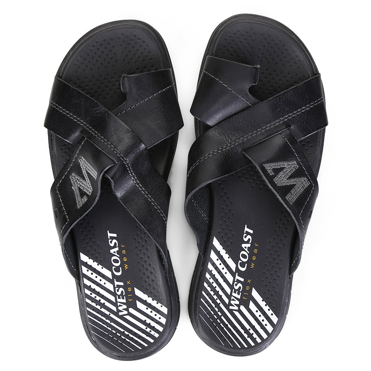 Chinelo Couro West Coast Manuck Flex Wear Masculino