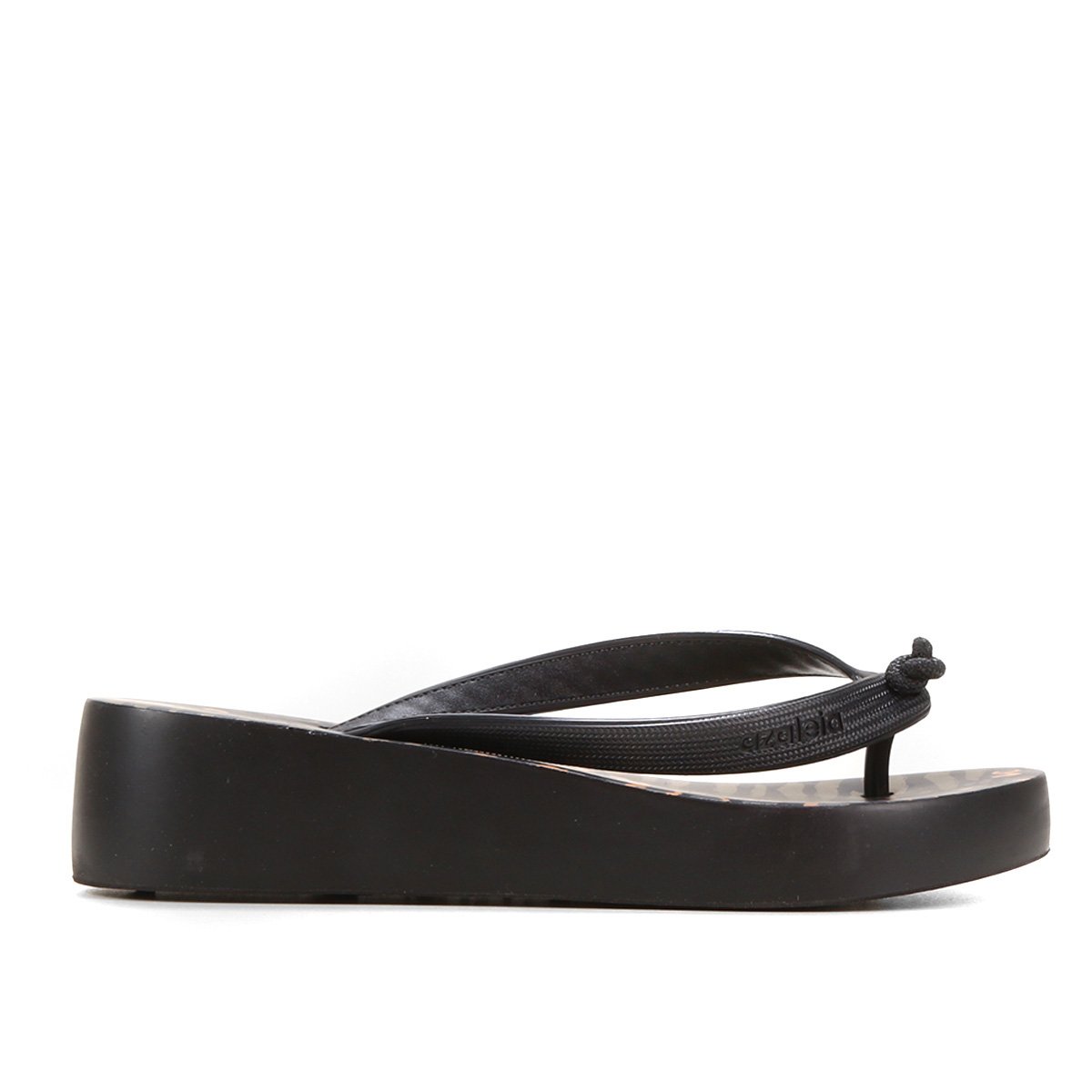 Tamanco Anabela Azaleia Animal Print Nó Feminino