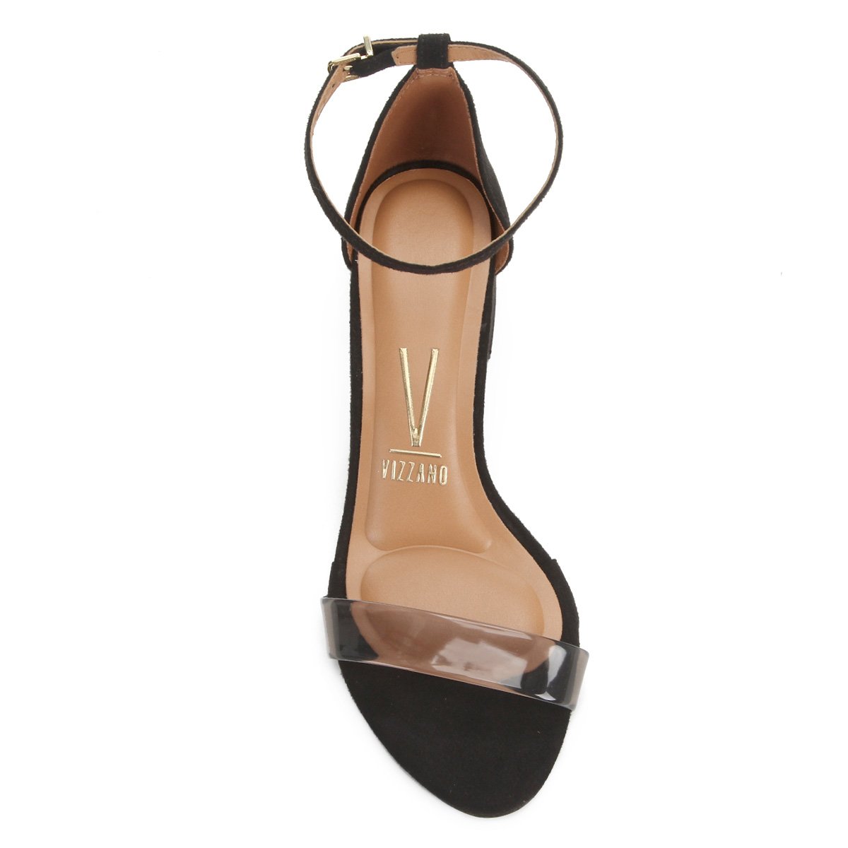 Sandália Vizzano Salto Bloco Tira Vinil Feminina