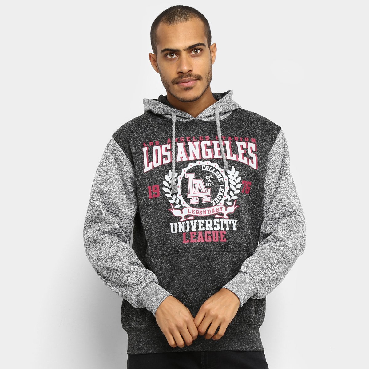 Moletom Broken Rules Estampado Capuz Masculino