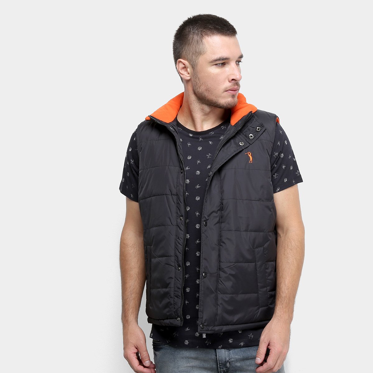 Colete Puffer Aleatory Forro Fleece Masculino