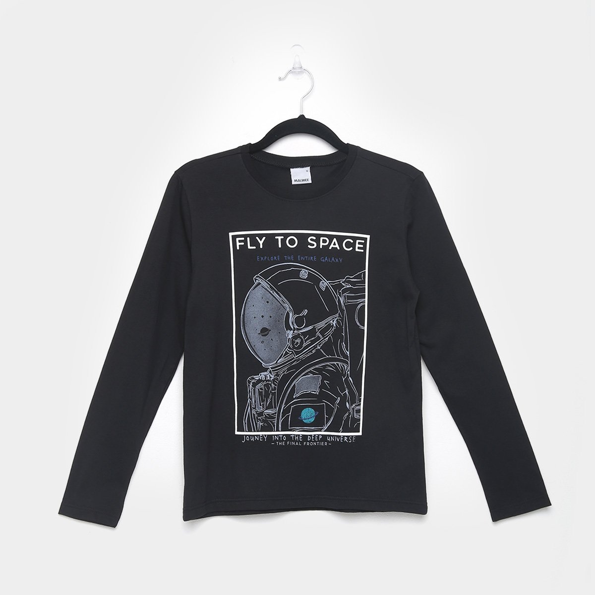 Blusa Infantil Malwee Space Manga Longa Masculina