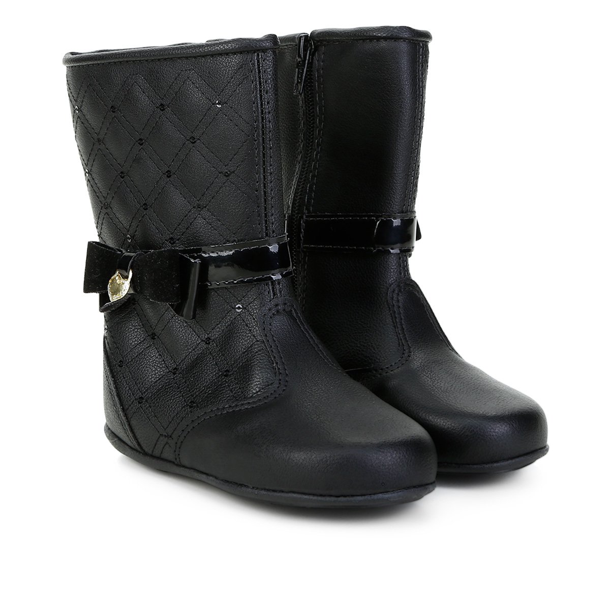 Bota Infantil Tininha Paetê Laço Feminino