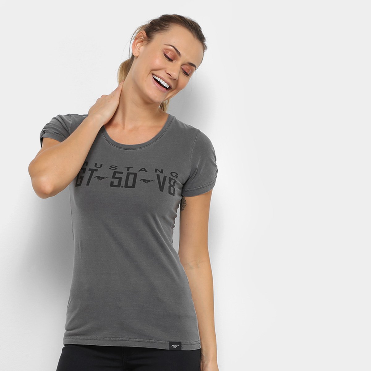 Camiseta Ford Mustang Gt50 Feminina