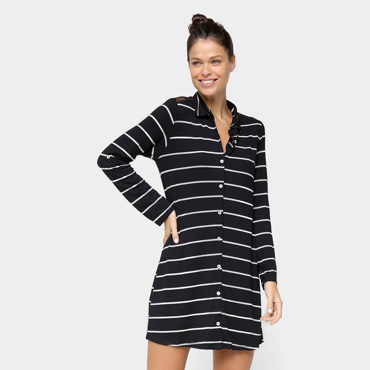 Camisola Hope Listrada Manga Longa