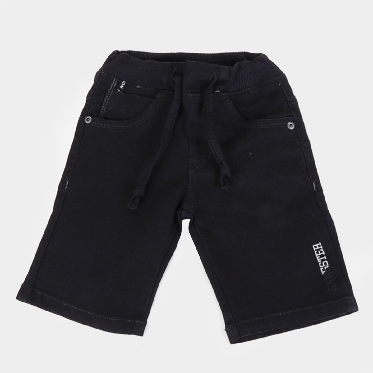 Bermuda Jeans Infantil Gangster Lisa Cordão Masculina