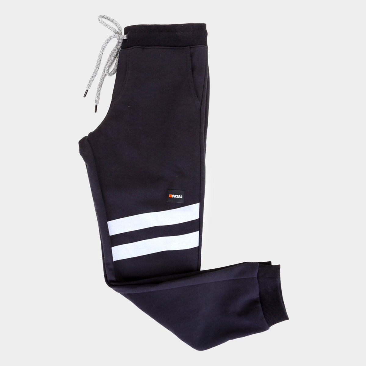 Calça Moletom Juvenil Fatal Listras Masculina