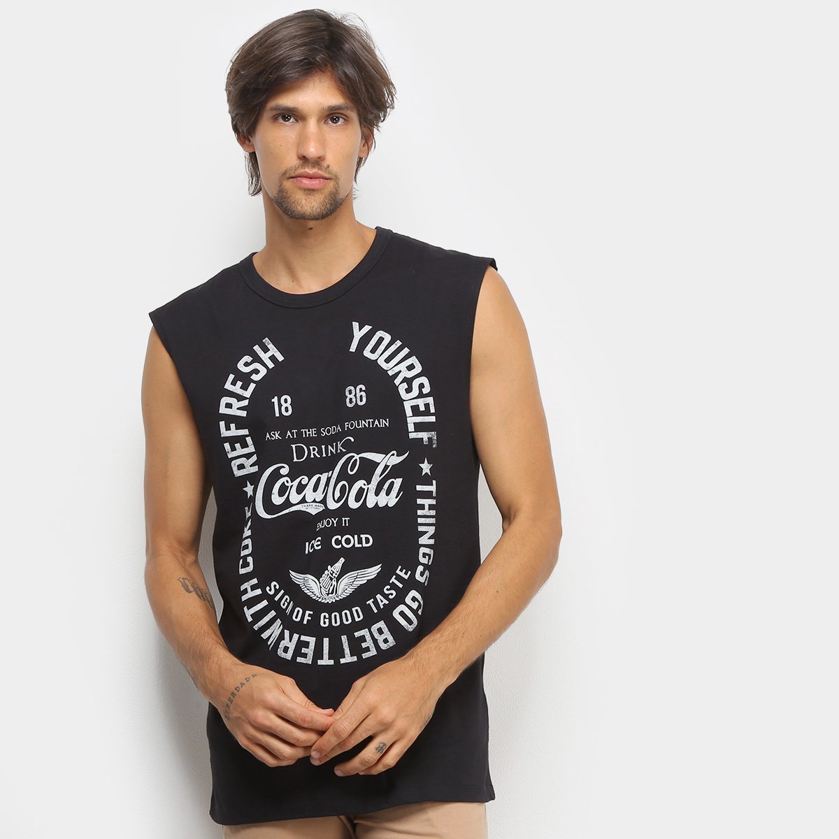 Regata Coca-Cola Drink Ice Cold Masculina
