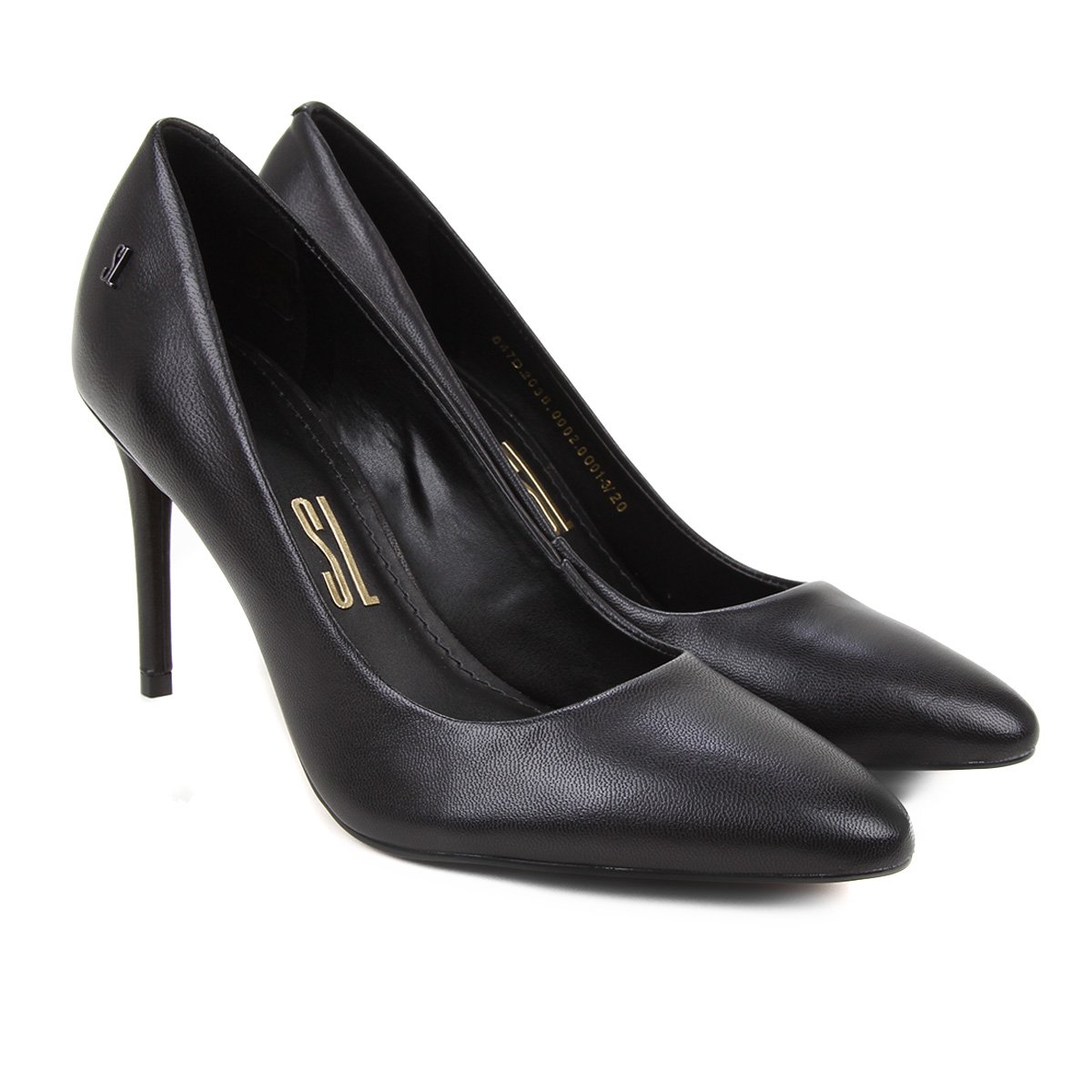 Scarpin Couro Santa Lolla Bico Fino Salto Alto