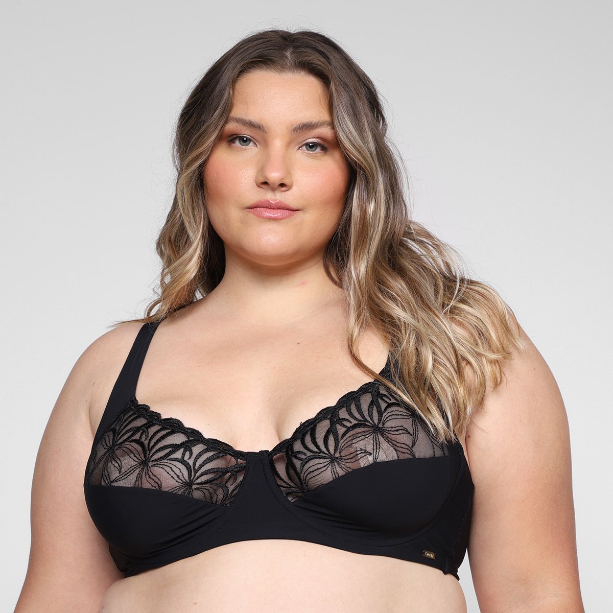 Sutiã Plus Size Dilady Bordado Com Arco Firmador